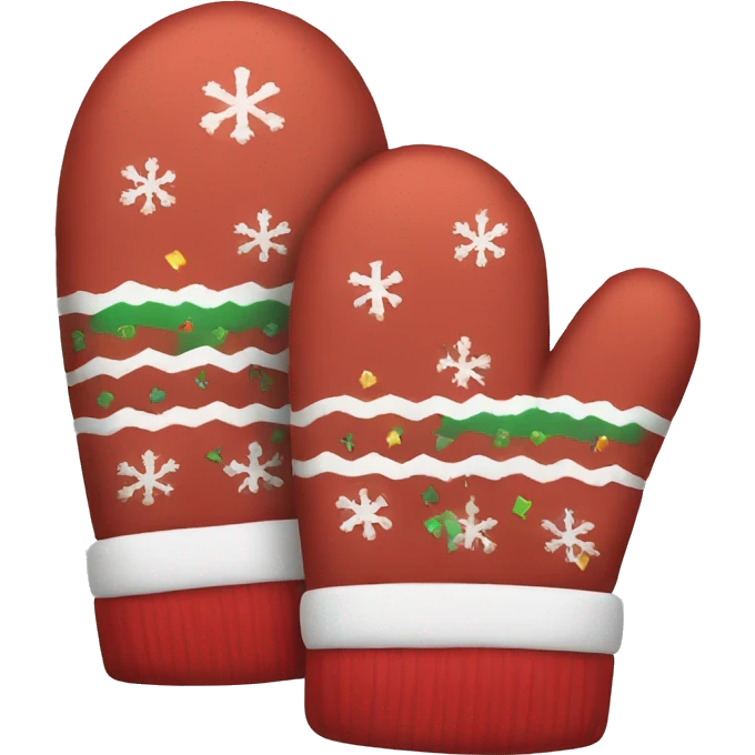 Christmas mittens  emoji