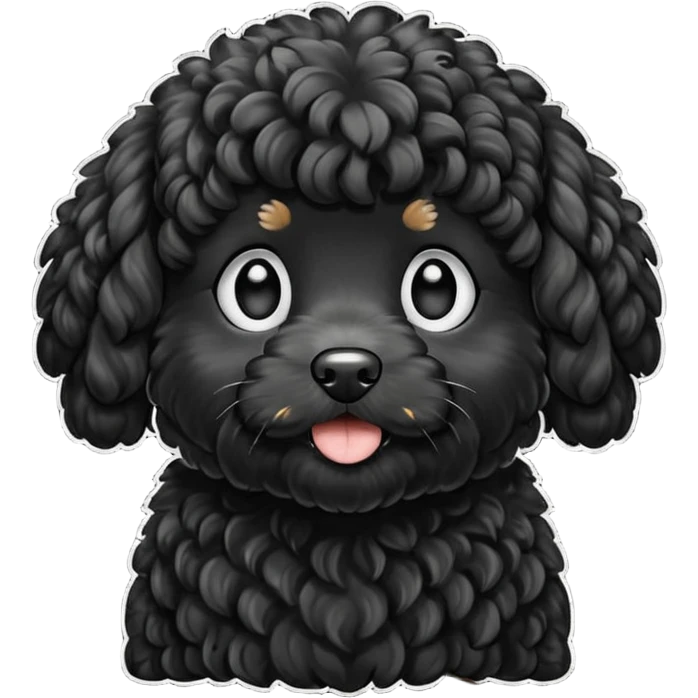 black cockapoo emoji