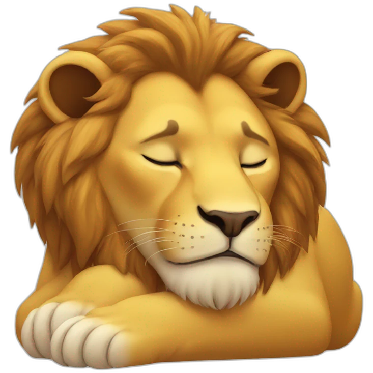 Lion sleeping emoji