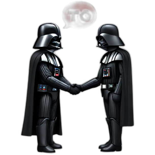 Darth vader and putin shaking hands emoji