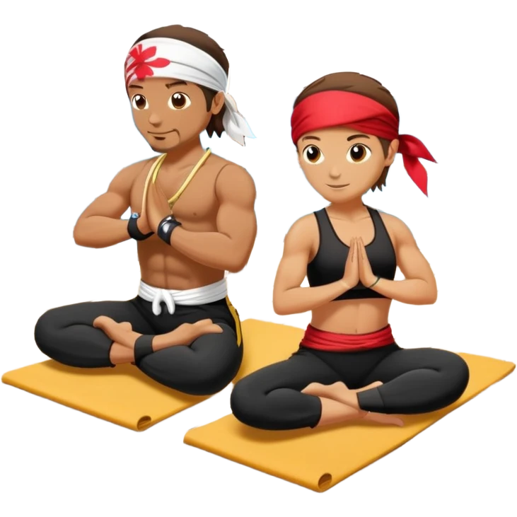 Two pirates making pilates emoji