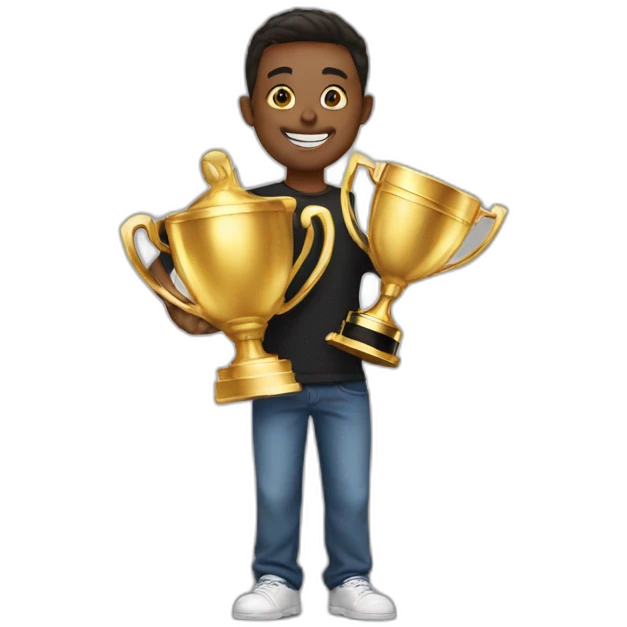 Winners with trophies  emoji