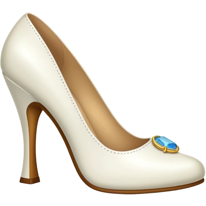 Zapatilla de tacón blanco  emoji