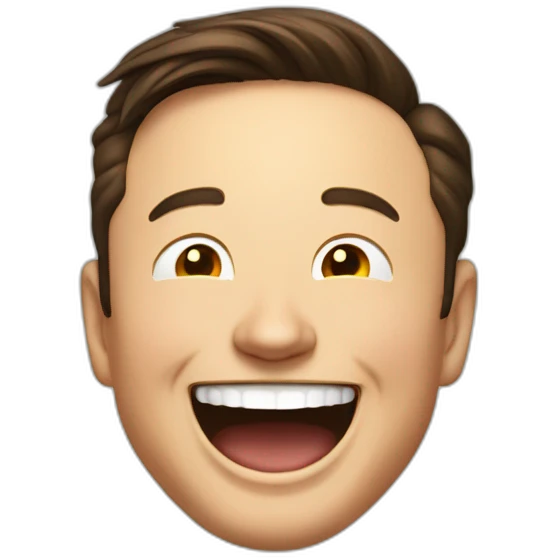 Elon musk laughing face emoji