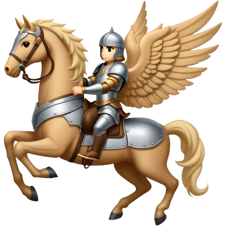 caballo alado con jinete emoji