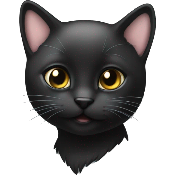 Chaton noir emoji