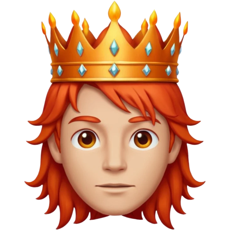 portrait of flame king emoji