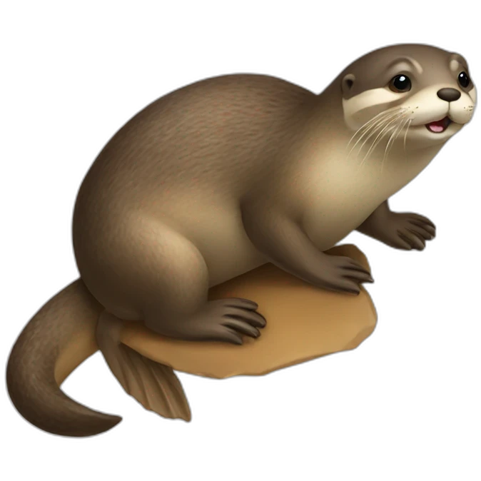 Loutre sur tortue. emoji