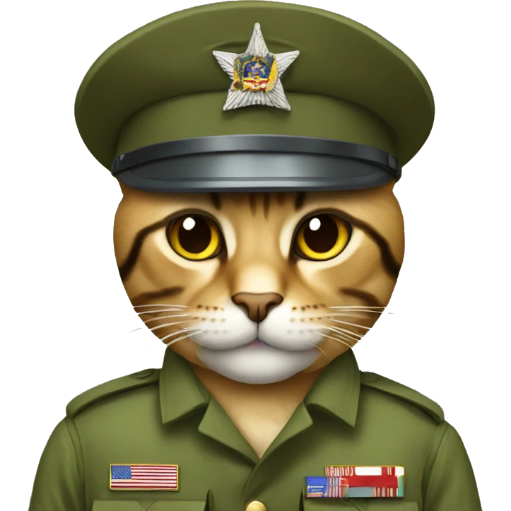 military cat  emoji