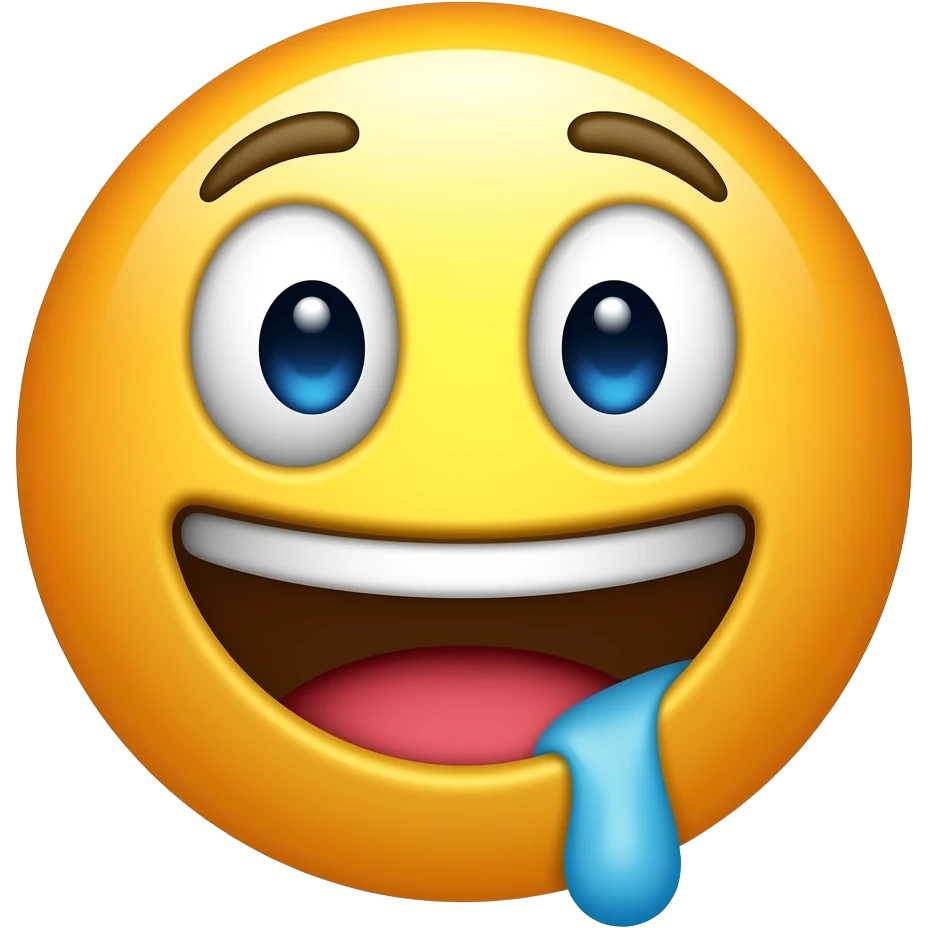 happy retard drool emoji emoji
