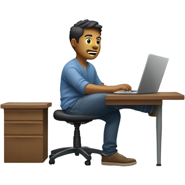 Person kicking desk emoji