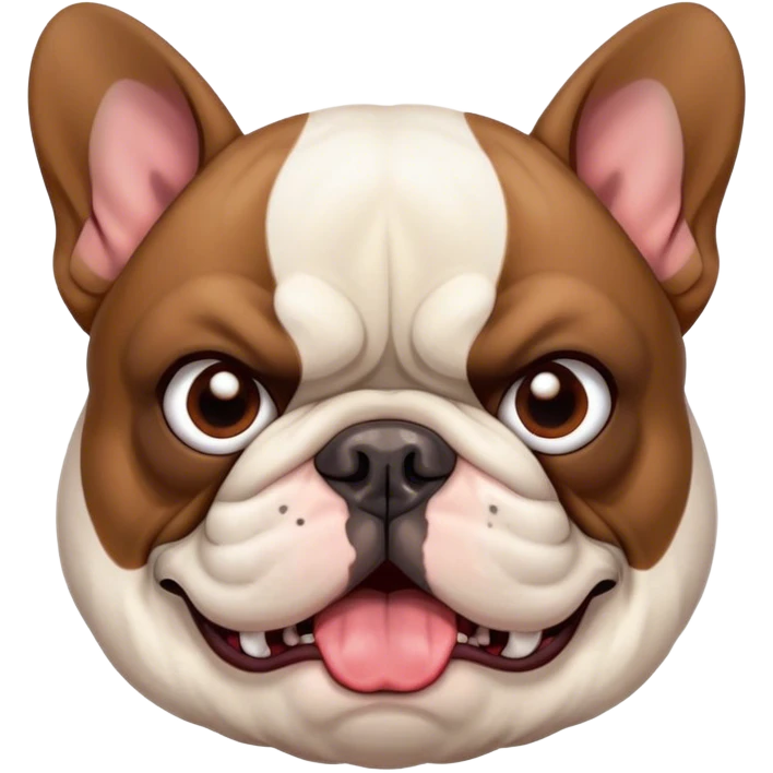 angry frenchie emoji