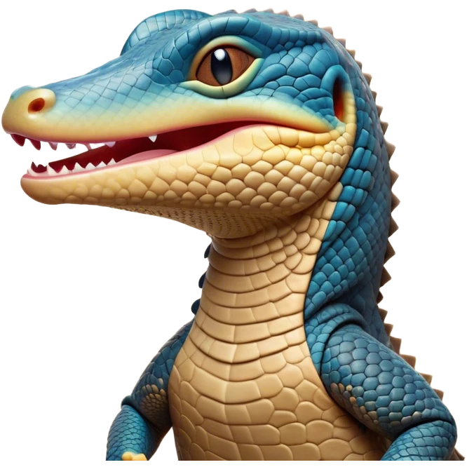 Cinematic Cute Yawning Monitor Lizard Portrait Emoji, Head tilted slightly with a dramatic, wide-open yawn, showcasing textured, patterned scales and sleepy, half-closed eyes exuding relaxed charm, Simplified yet irresistibly adorable features, highly detailed, glowing with a soft, cozy glow, high shine, relaxed yet expressive, stylized with a dash of whimsical wildness, soft glowing outline, capturing the essence of a drowsy yet affectionate reptile that appears ready to stretch out for a nap! emoji