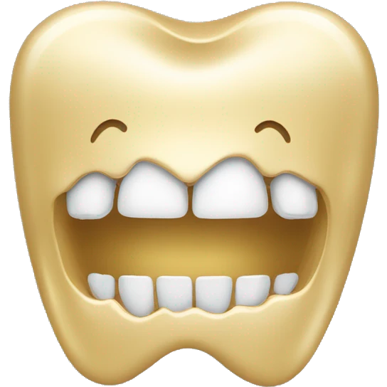 Teeth gold grill  emoji