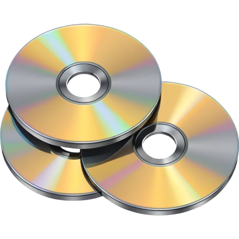 two metal computer disks emoji