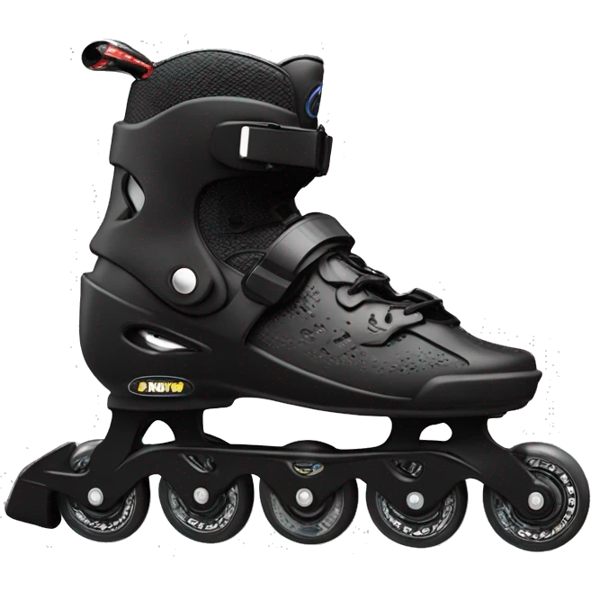 a black rollerblade inline skate, the model called "TWISTER XT" emoji