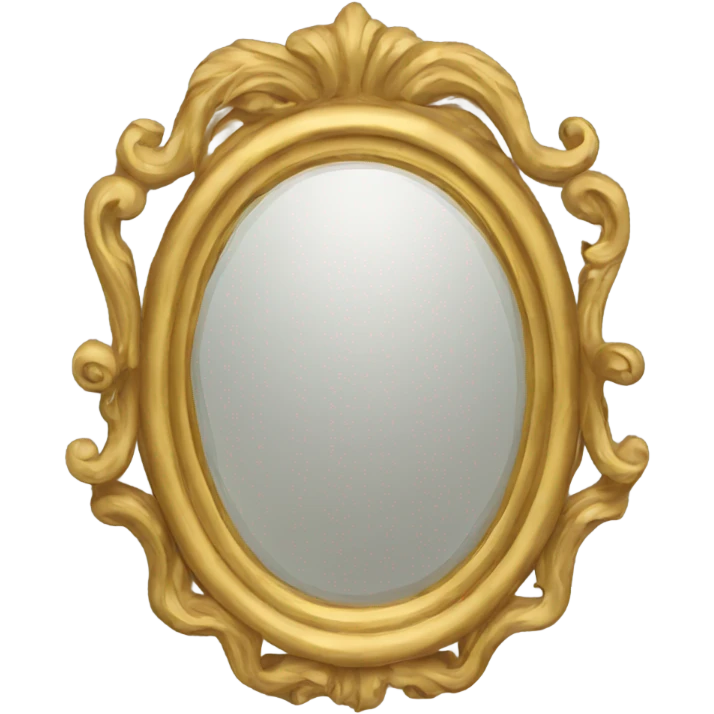 vintage golden mirror emoji