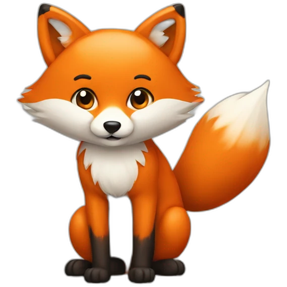 An orange fox with two tails emoji