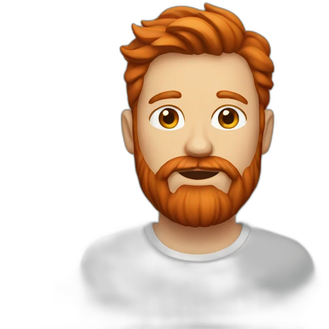 A redhead with beard of 40 yo emoji