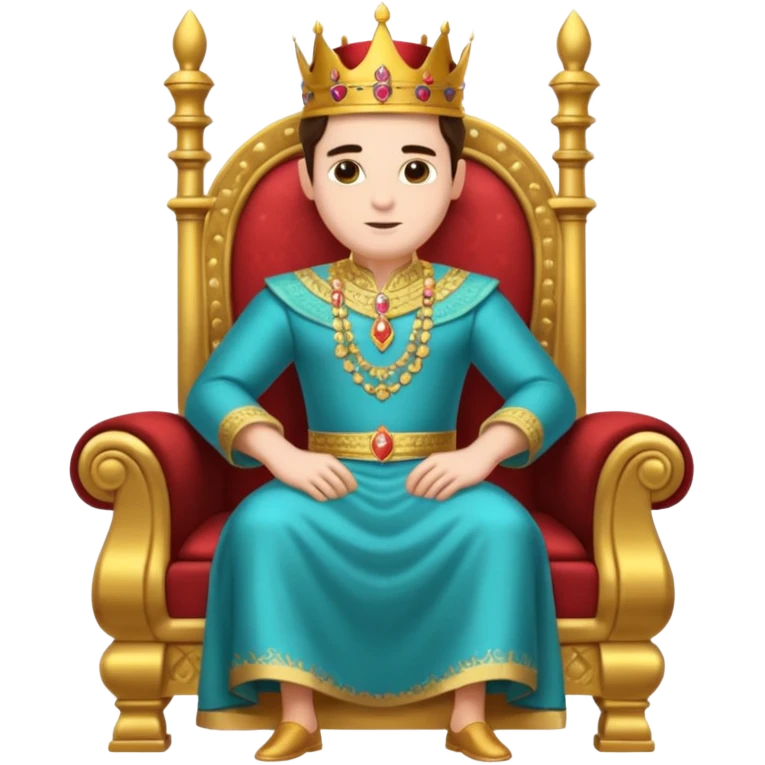 Beautiful King👑 image setting on chair wear a beautiful dress and in beautiful mahal emoji
