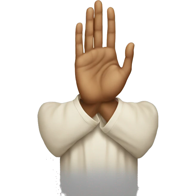 Prayer hands with the world inside emoji
