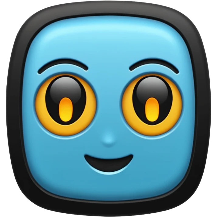 Parlante negro con celeste emoji