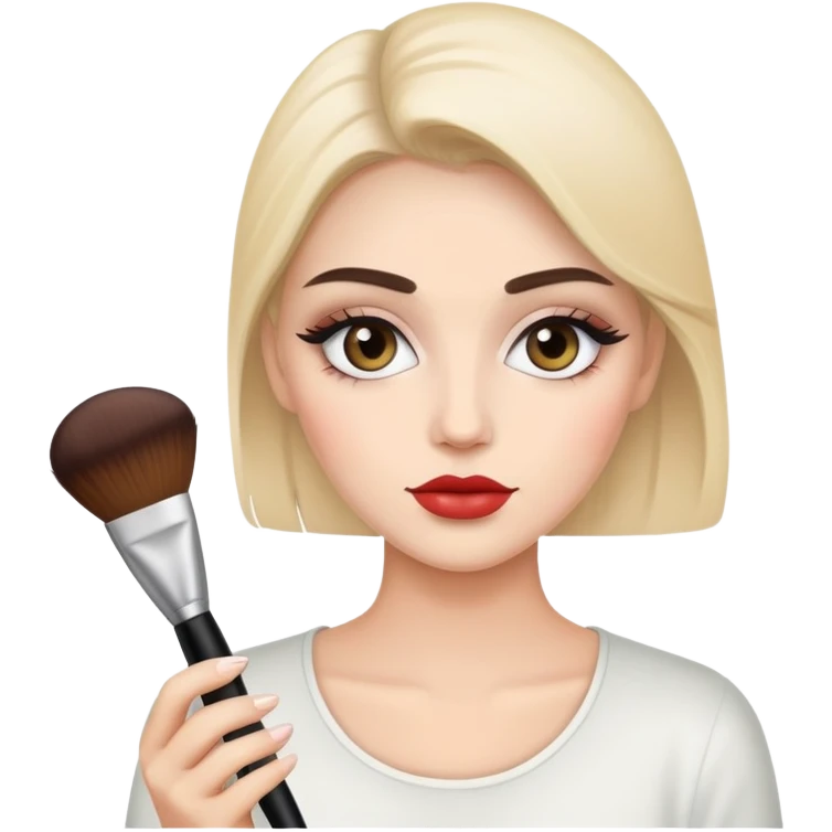 Holding make up brushes emoji