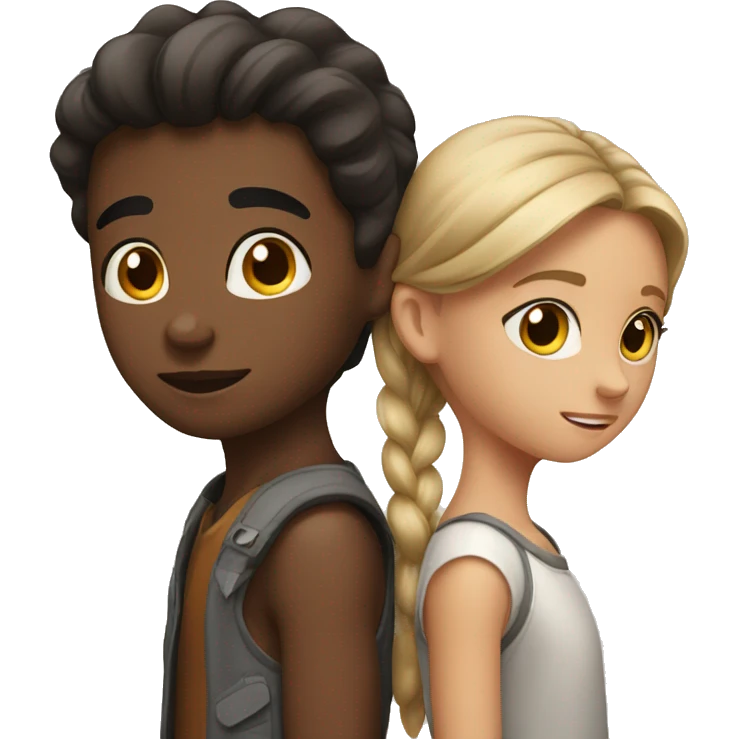 Girl with a boy behind emoji