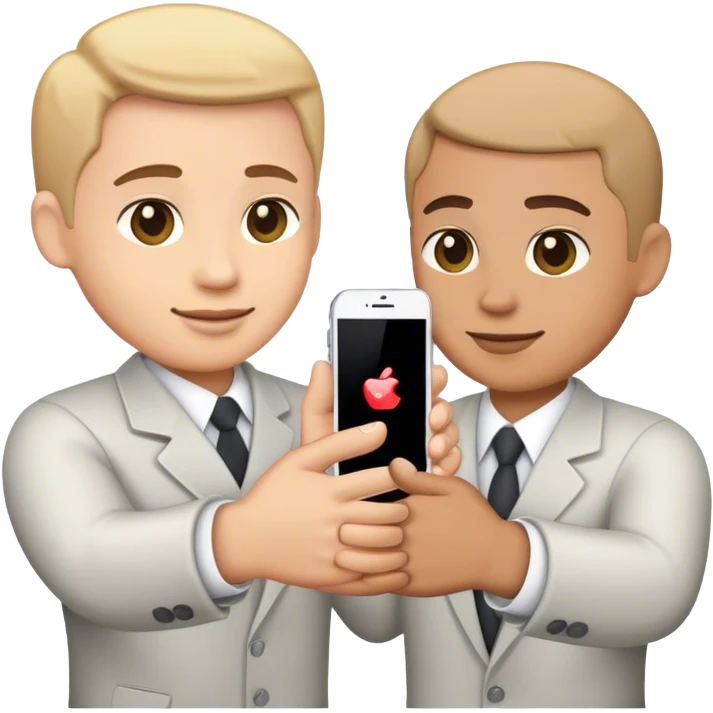 hand shake through phone emoji