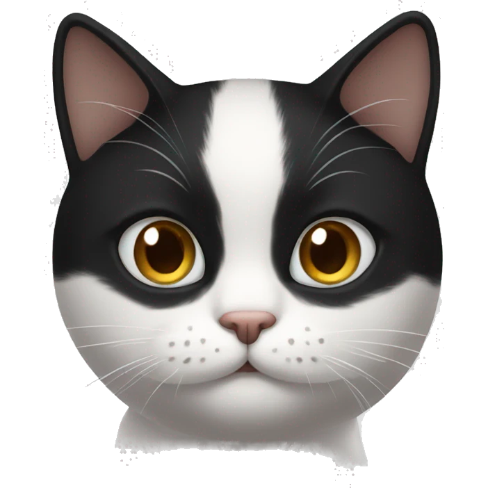 White and black cat emoji