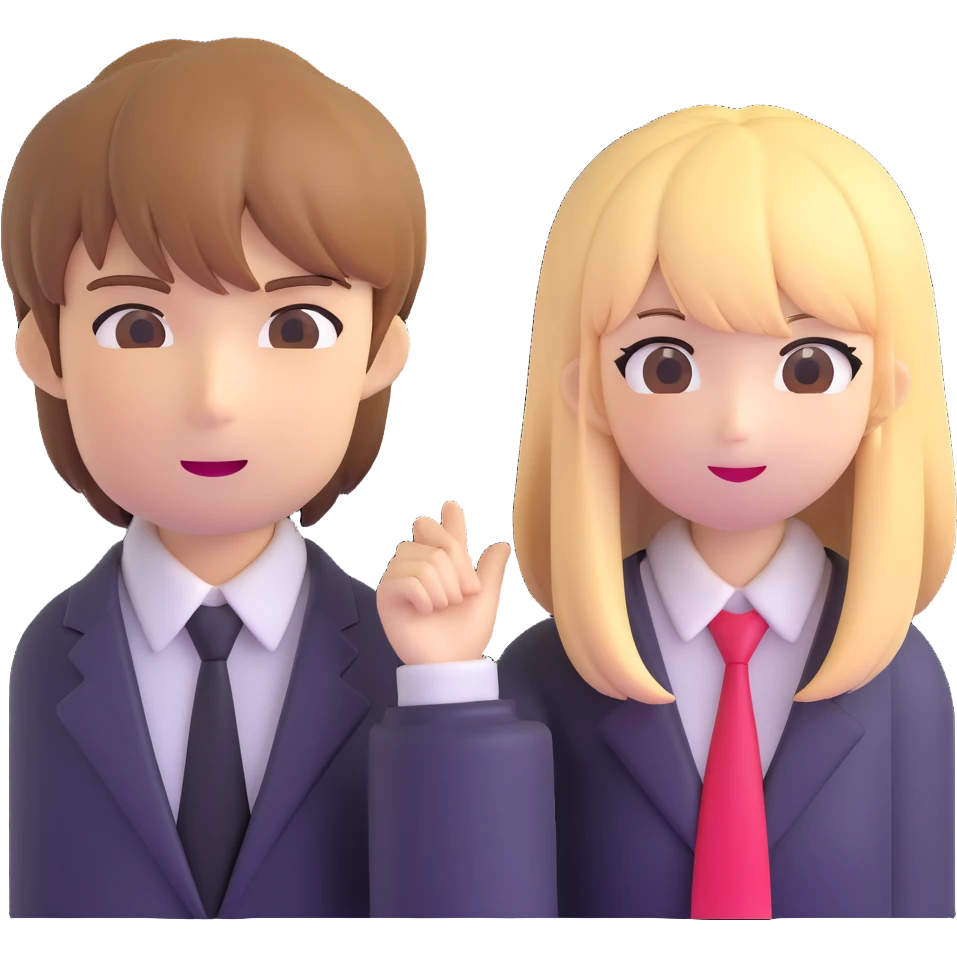Light Yagami and Misa Amane in a bed, cute expressions emoji