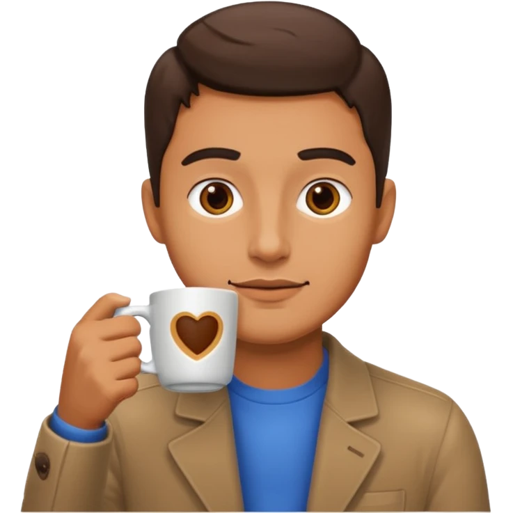 man drinking coffee emoji