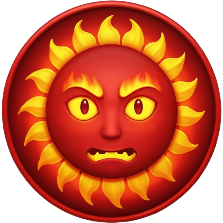 Evil sun emoji
