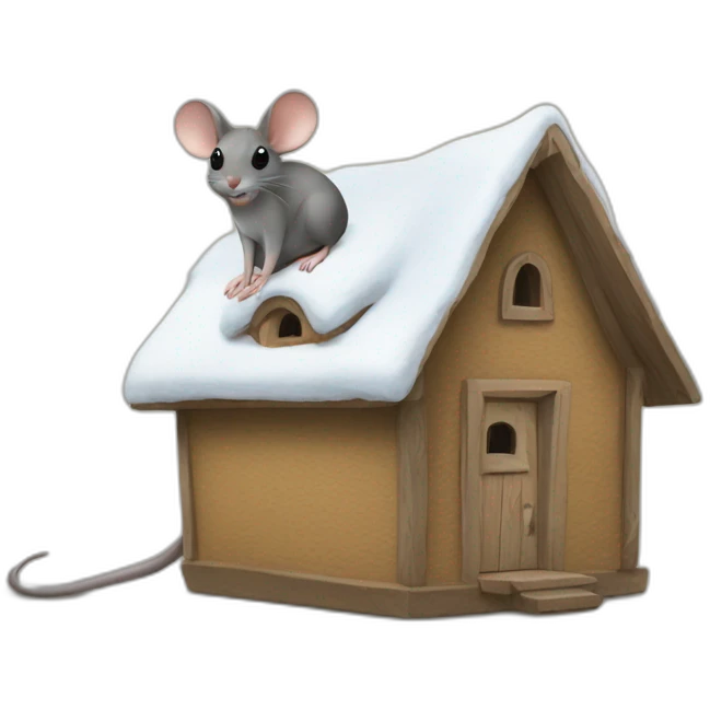 souris sur maison emoji