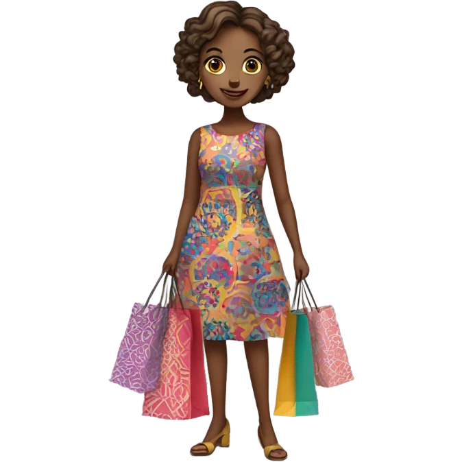 shopping girl dress emoji