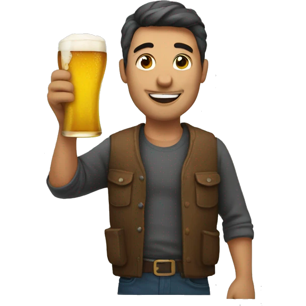 Man with beer in his hand emoji