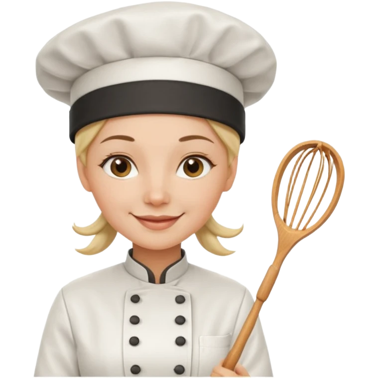 woman chef with a whisk  emoji