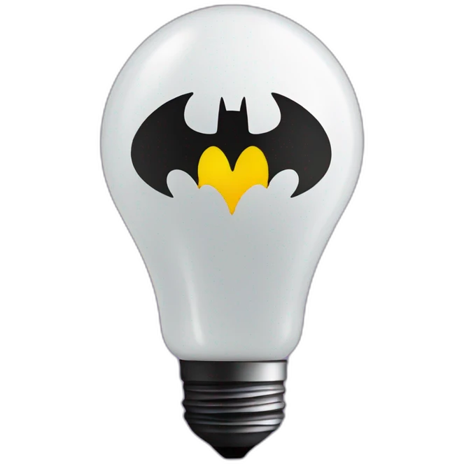 bulb with batman cape emoji