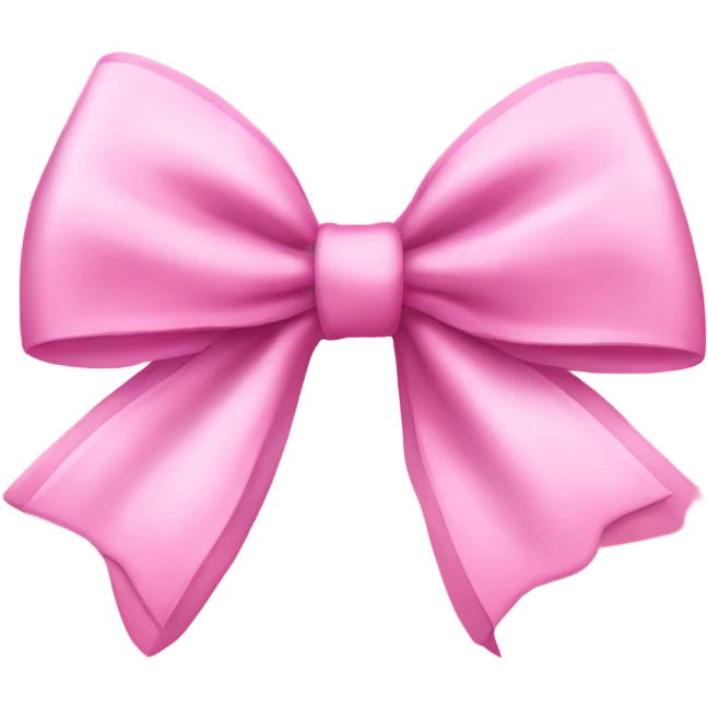 Coquette pink bow emoji