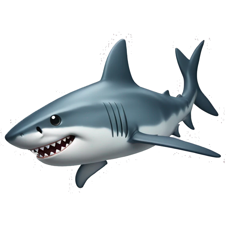 Shark with a top ha emoji