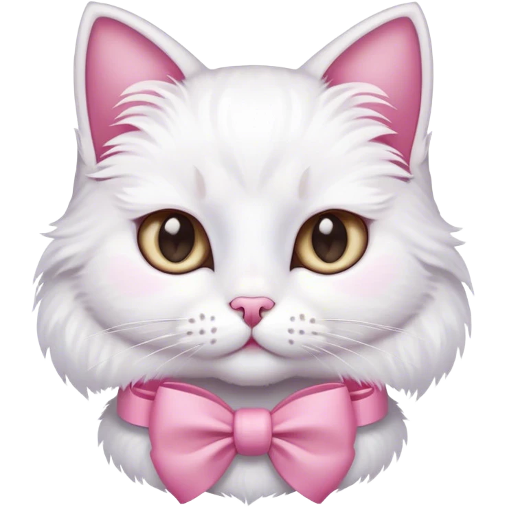 Cat wearing a pink bow  emoji