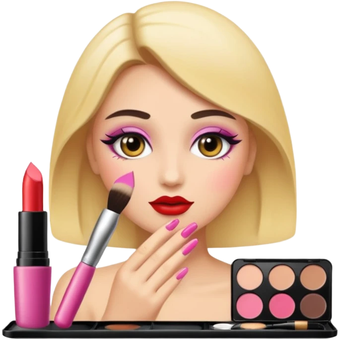 Putting on makeup emoji