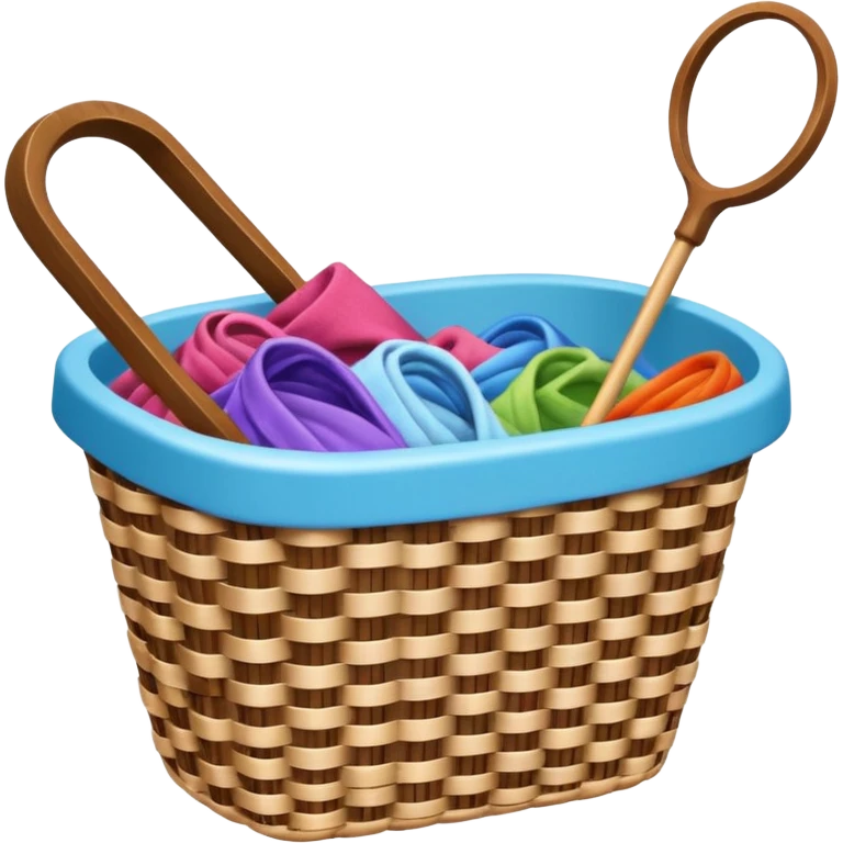 Laundry basket with magic wand emoji