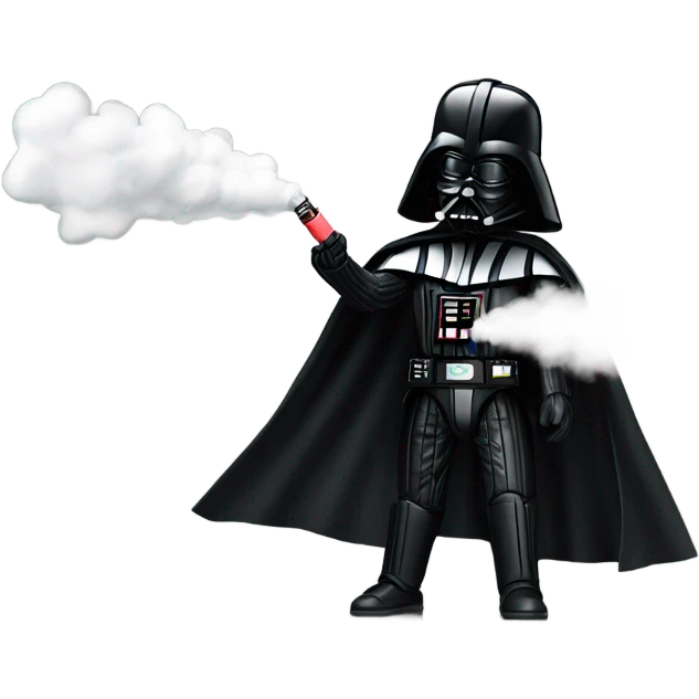 Darth Vader hitting a vape emoji