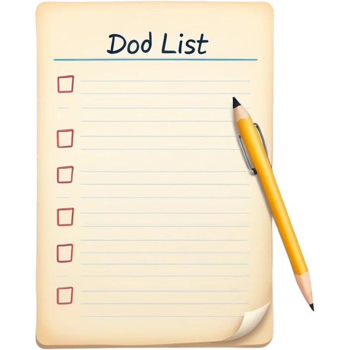 very long endless one-page to-do list emoji