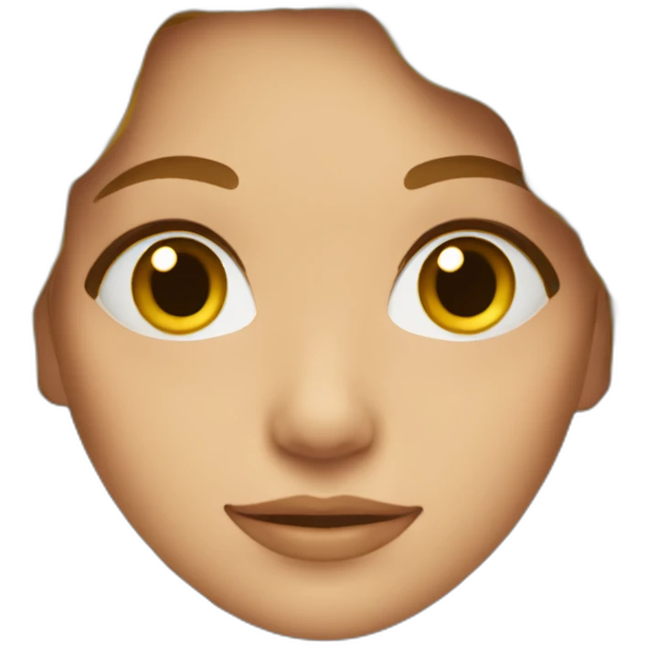 girl with wavy brown hair and blonde strands emoji