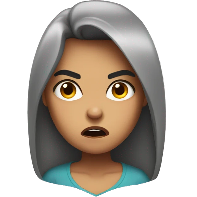 Super angry girl  emoji
