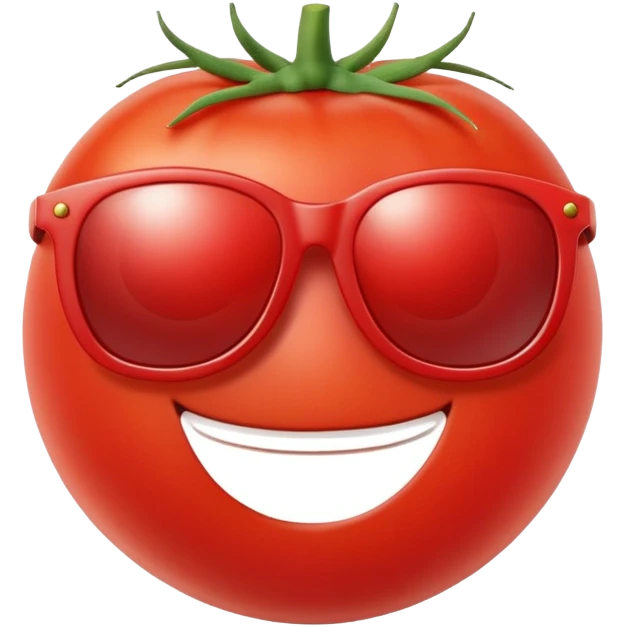 Tomato with sunglasses emoji