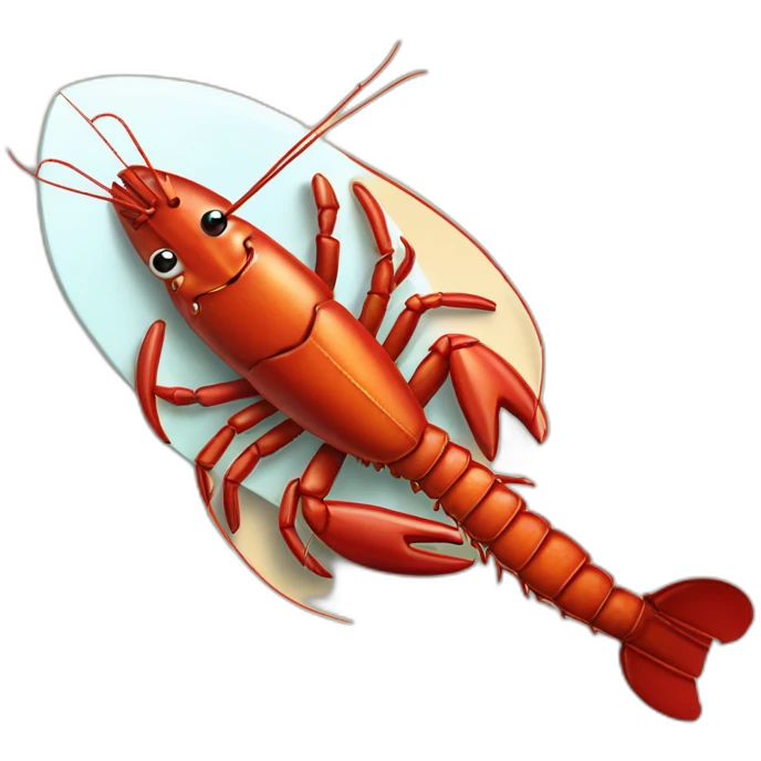 Lobster playing paddle emoji