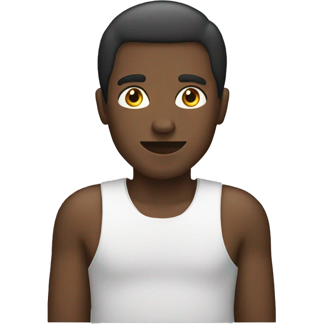 A black man typing in the first person on his keyborad emoji